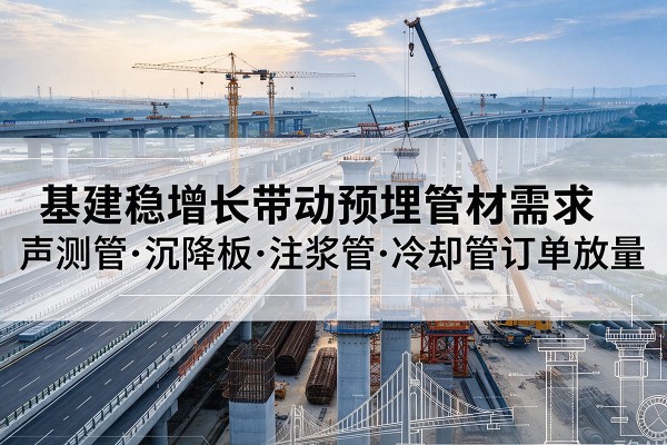 丽江基建稳增长带动预埋监测管材需求，声测管、沉降板、注浆管订单持续放量